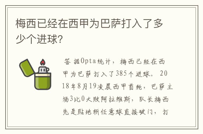 梅西已经在西甲为巴萨打入了多少个进球?