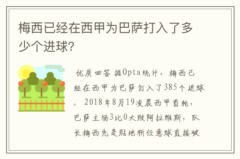 梅西已经在西甲为巴萨打入了多少个进球?