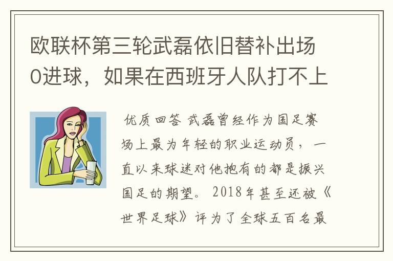 欧联杯第三轮武磊依旧替补出场0进球,如果在西班牙人队打不上主力,他会转会吗?