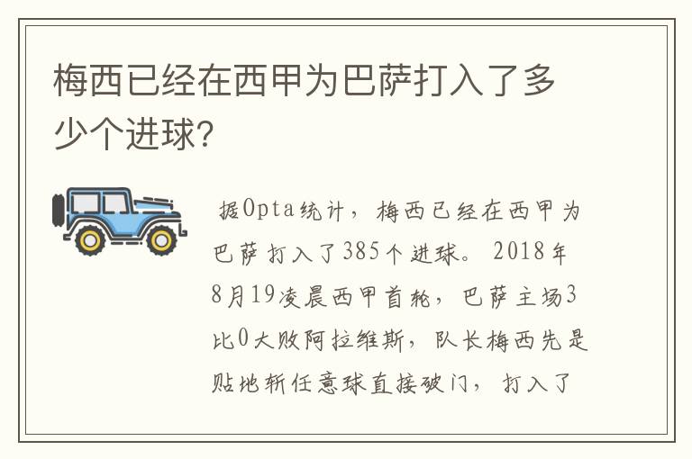 梅西已经在西甲为巴萨打入了多少个进球?