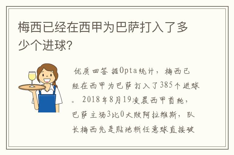梅西已经在西甲为巴萨打入了多少个进球?