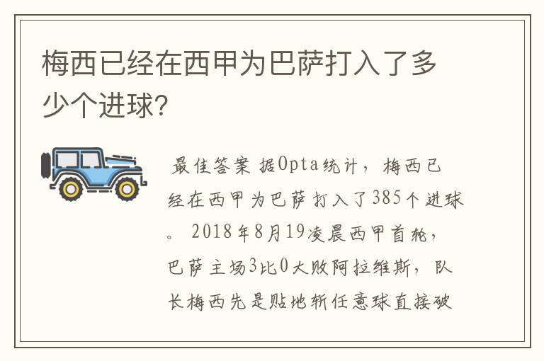 梅西已经在西甲为巴萨打入了多少个进球?