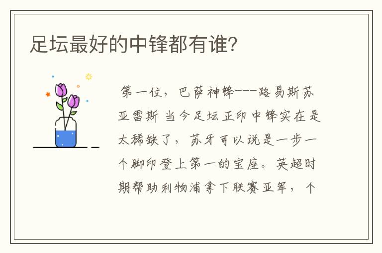 足坛最好的中锋都有谁?