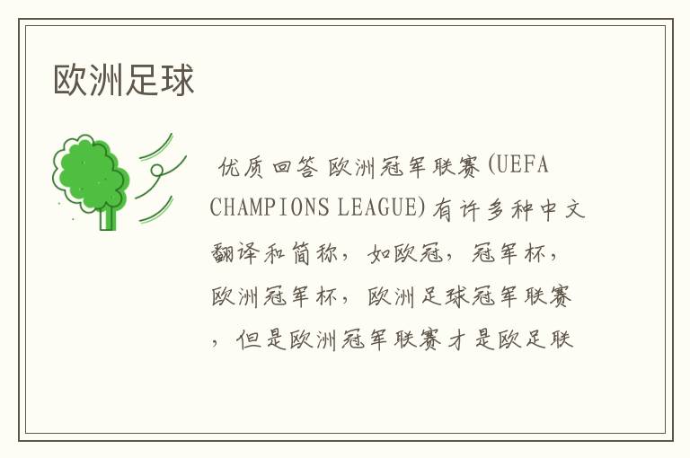 欧洲足球