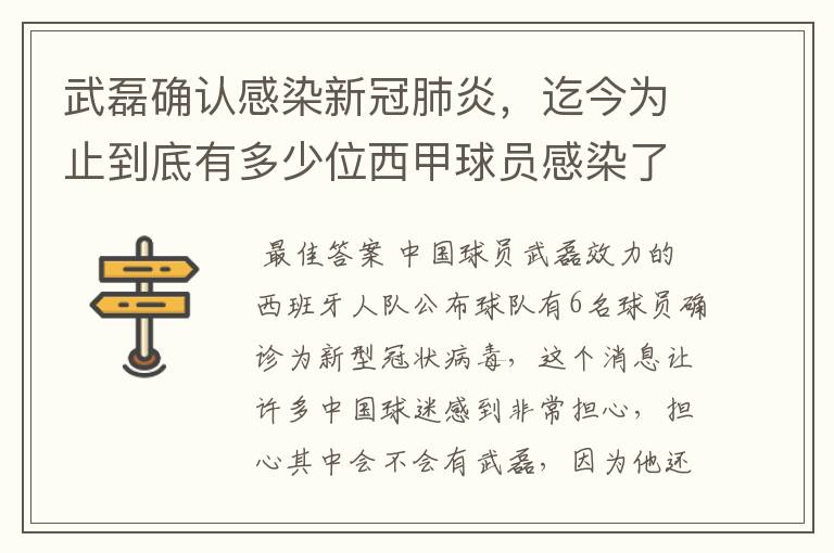 武磊确认感染新冠肺炎,迄今为止到底有多少位西甲球员感染了新冠病毒?