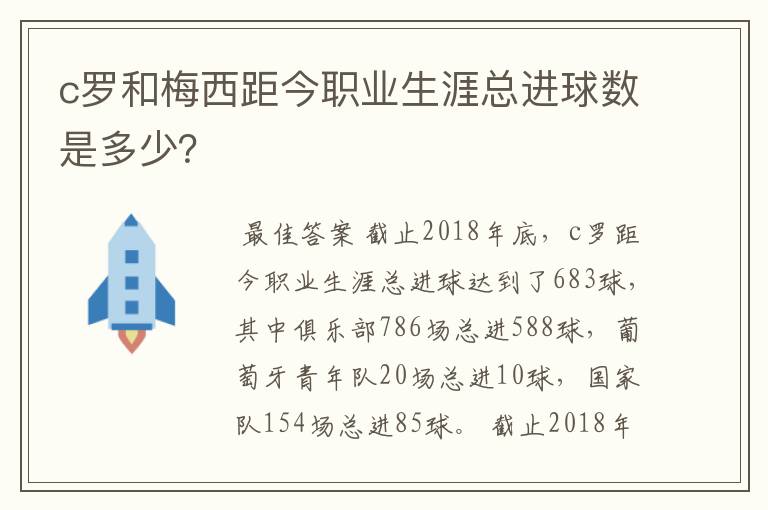 c罗和梅西距今职业生涯总进球数是多少?