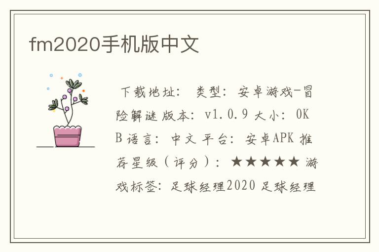 fm2020手机版中文