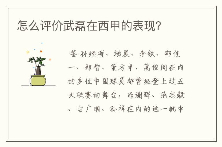 怎么评价武磊在西甲的表现?