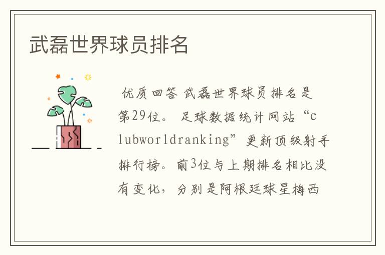 武磊世界球员排名