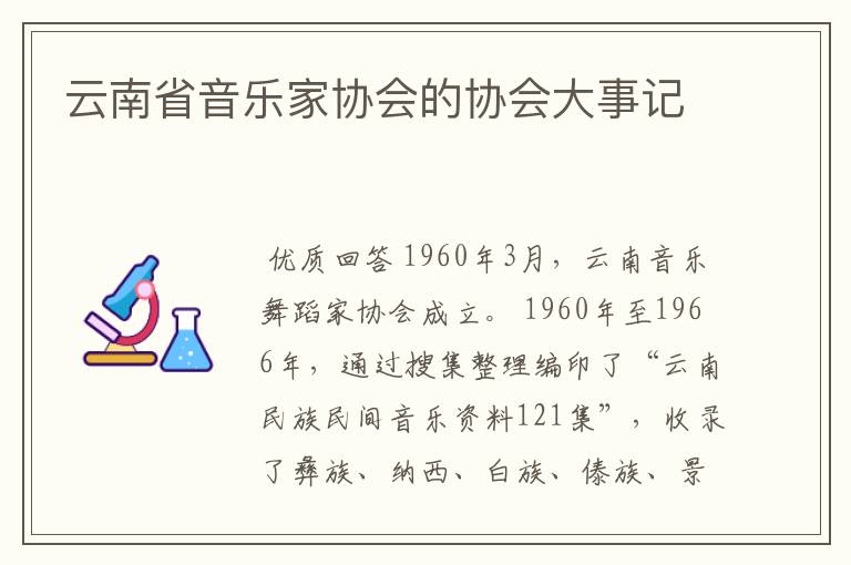 云南省音乐家协会的协会大事记