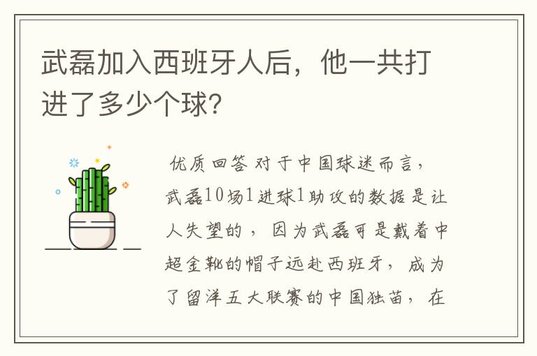 武磊加入西班牙人后,他一共打进了多少个球?