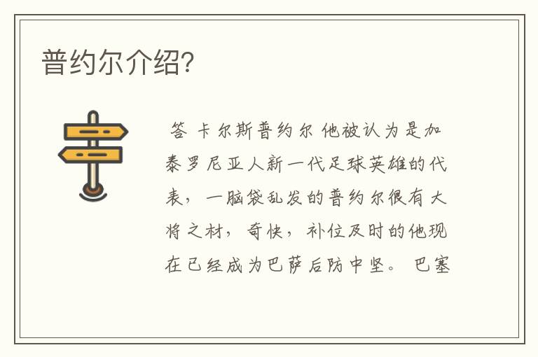 普约尔介绍?