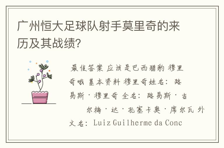 广州恒大足球队射手莫里奇的来历及其战绩?