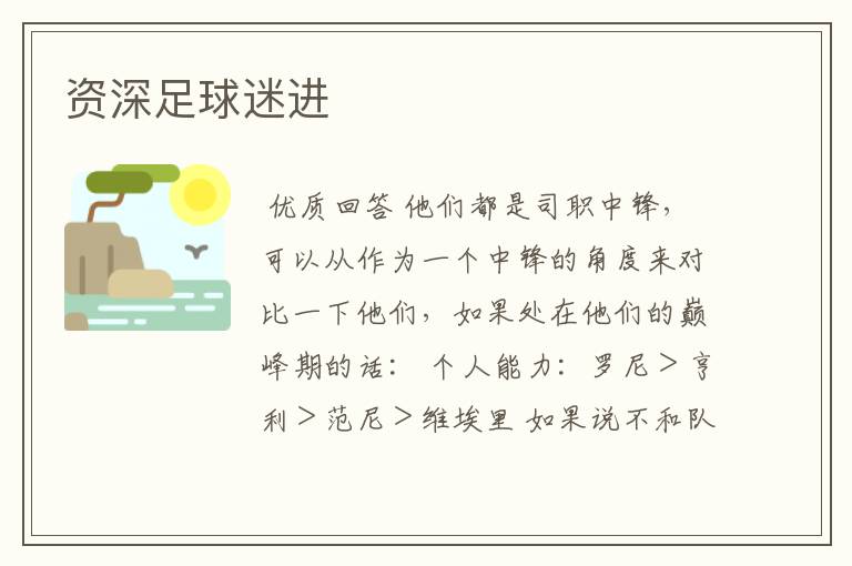 资深足球迷进
