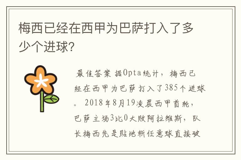 梅西已经在西甲为巴萨打入了多少个进球?