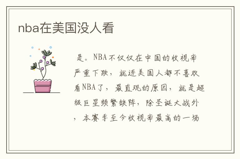 nba在美国没人看