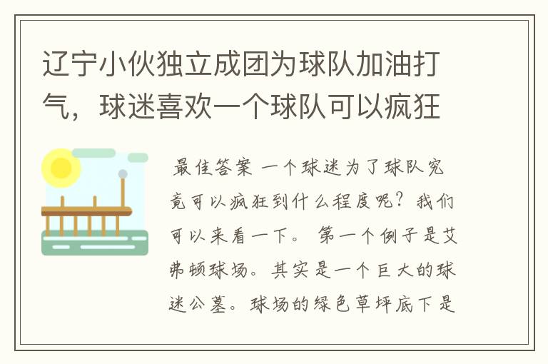 辽宁小伙独立成团为球队加油打气,球迷喜欢一个球队可以疯狂到什么程度?