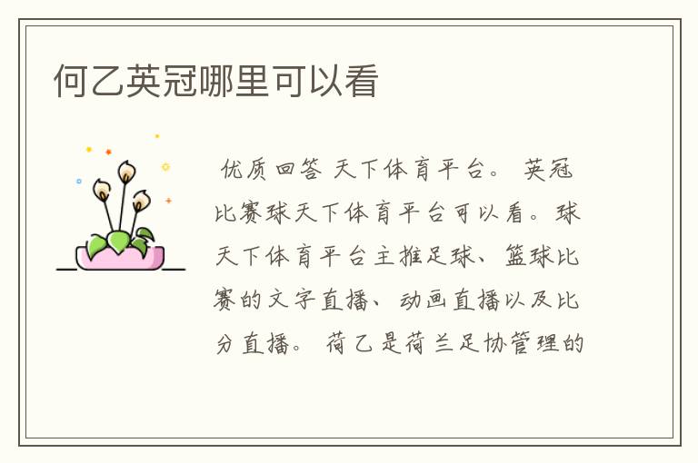 何乙英冠哪里可以看