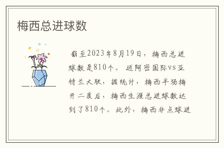 梅西总进球数