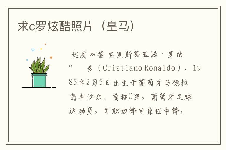 求c罗炫酷照片(皇马)