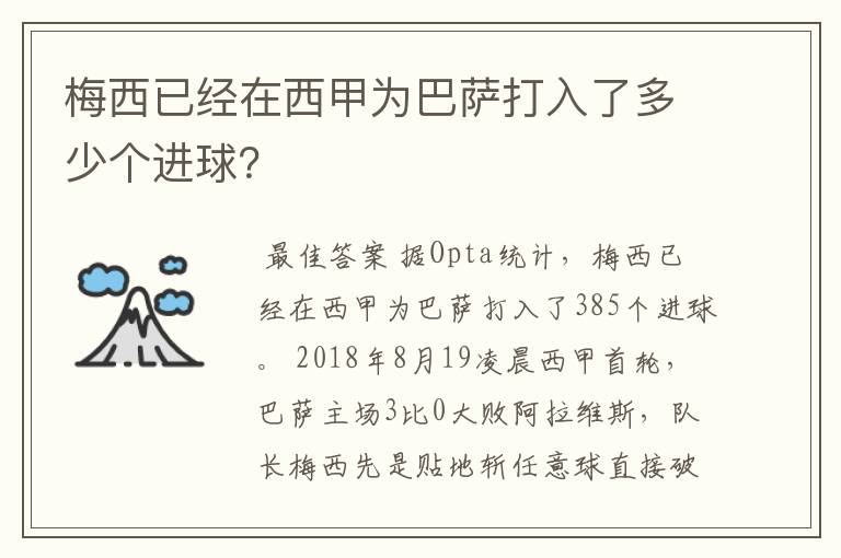 梅西已经在西甲为巴萨打入了多少个进球?