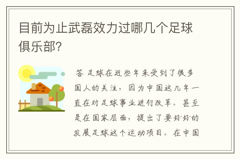 目前为止武磊效力过哪几个足球俱乐部?