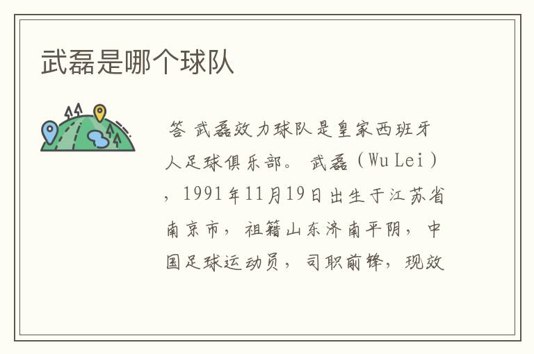 武磊是哪个球队