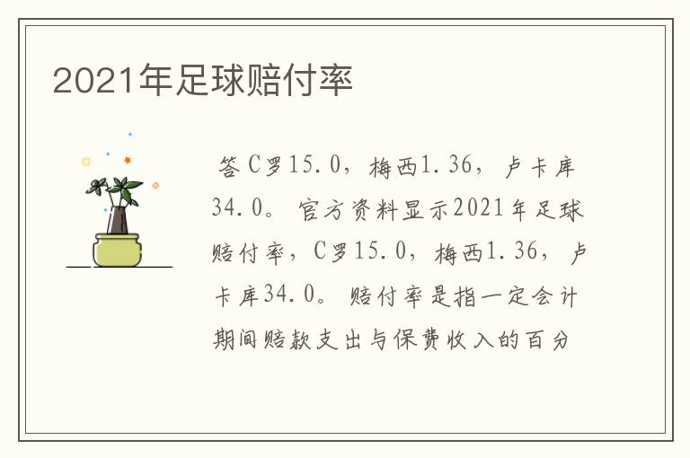 2021年足球赔付率