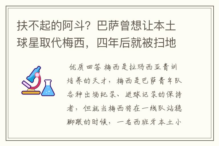 扶不起的阿斗?巴萨曾想让本土球星取代梅西,四年后就被扫地出门