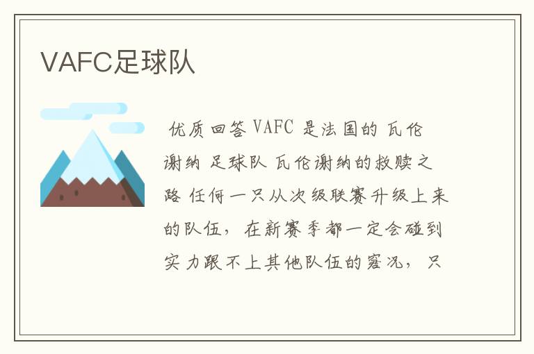 VAFC足球队