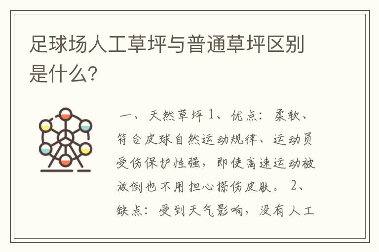 足球场人工草坪与普通草坪区别是什么?