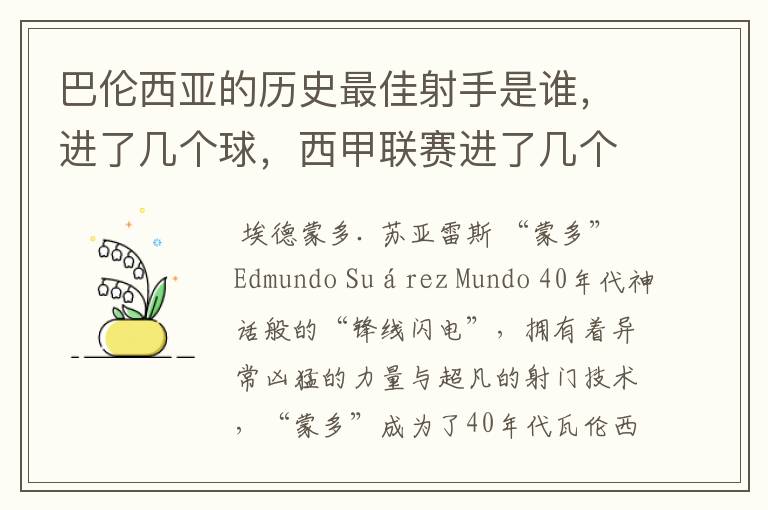 巴伦西亚的历史最佳射手是谁,进了几个球,西甲联赛进了几个球