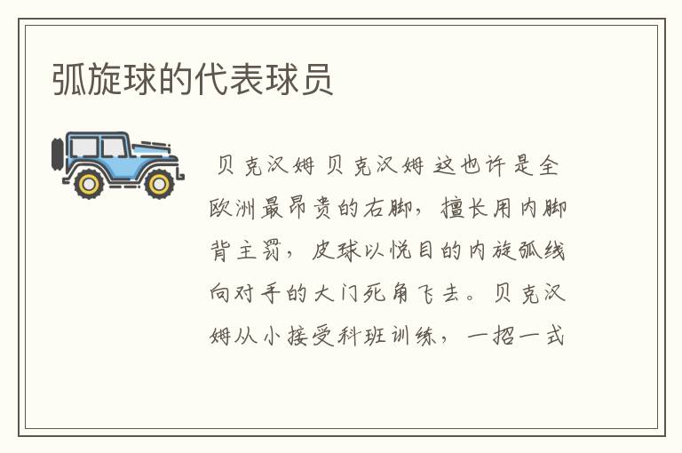 弧旋球的代表球员
