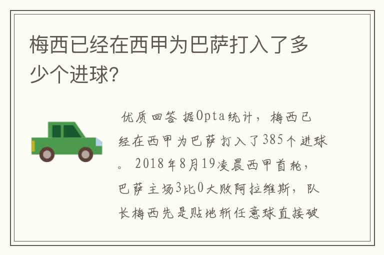 梅西已经在西甲为巴萨打入了多少个进球?