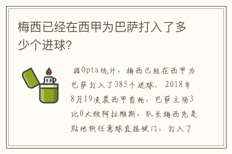 梅西已经在西甲为巴萨打入了多少个进球?