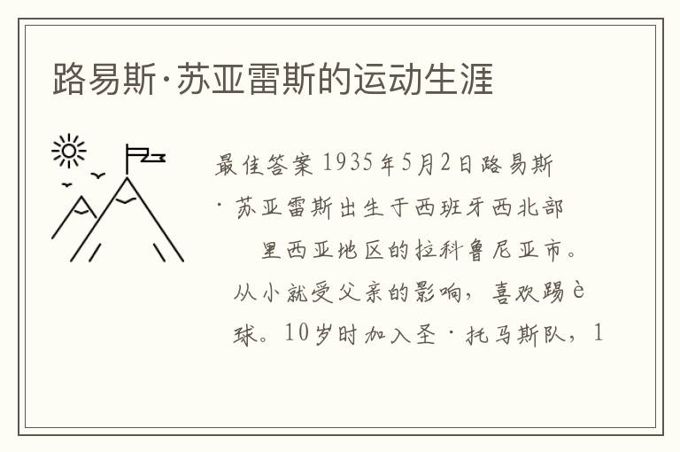 路易斯·苏亚雷斯的运动生涯