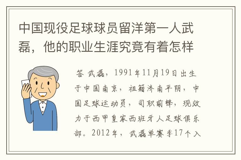 中国现役足球球员留洋第一人武磊,他的职业生涯究竟有着怎样的辉煌成就?