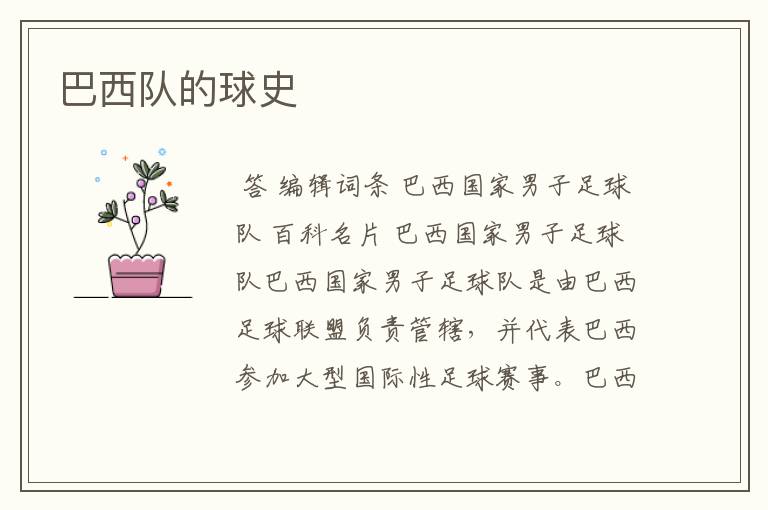 巴西队的球史