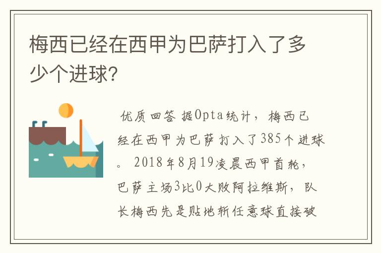 梅西已经在西甲为巴萨打入了多少个进球?