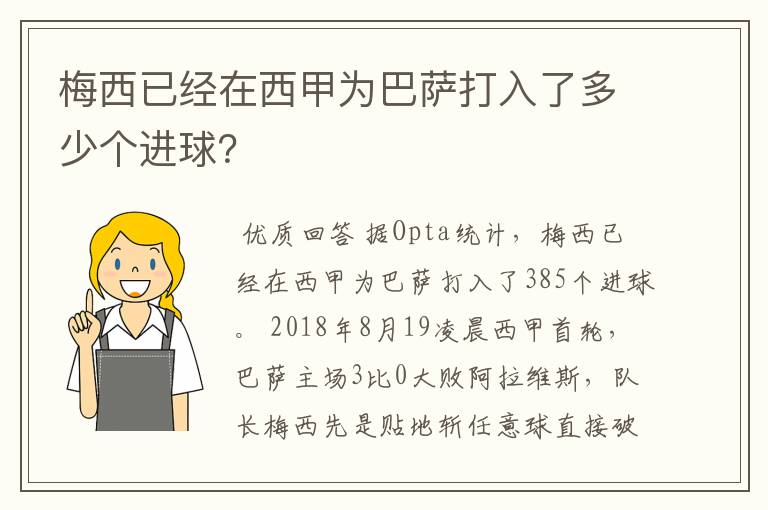 梅西已经在西甲为巴萨打入了多少个进球?