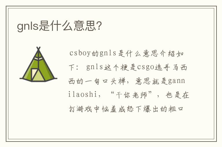 gnls是什么意思?