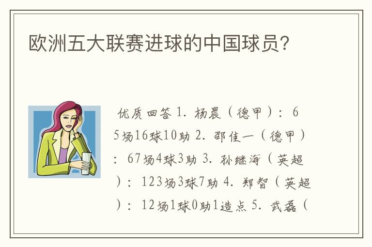 欧洲五大联赛进球的中国球员?