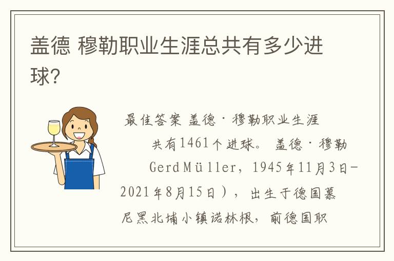 盖德 穆勒职业生涯总共有多少进球?