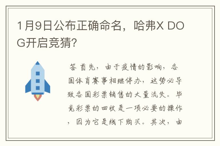 1月9日公布正确命名,哈弗X DOG开启竞猜?