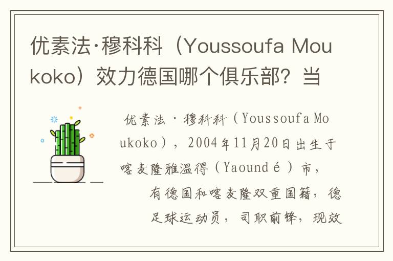 优素法·穆科科(Youssoufa Moukoko)效力德国哪个俱乐部?当地有什么知名景点?