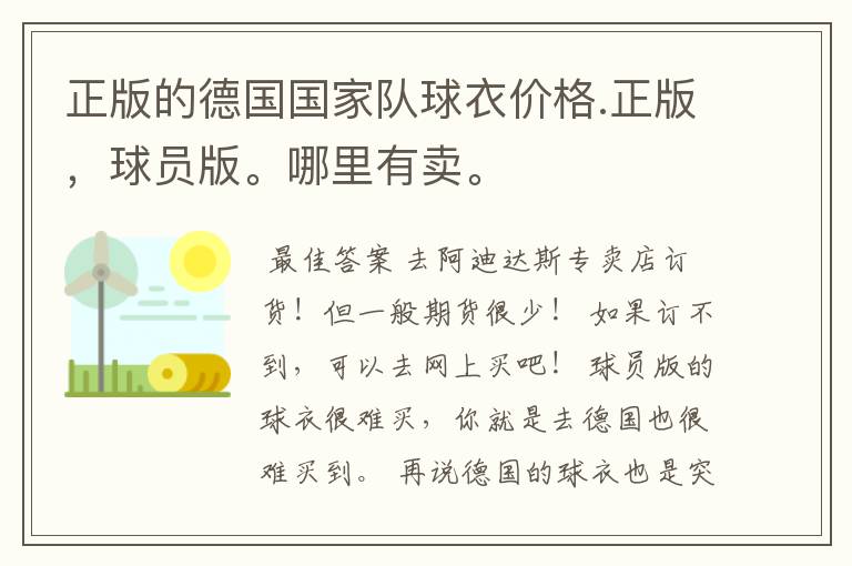 正版的德国国家队球衣价格.正版,球员版。哪里有卖。