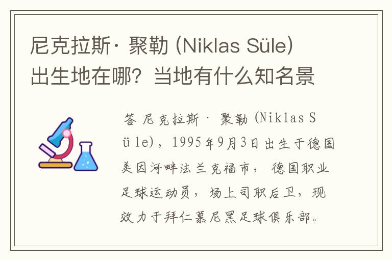 尼克拉斯· 聚勒 (Niklas Süle)出生地在哪?当地有什么知名景点?