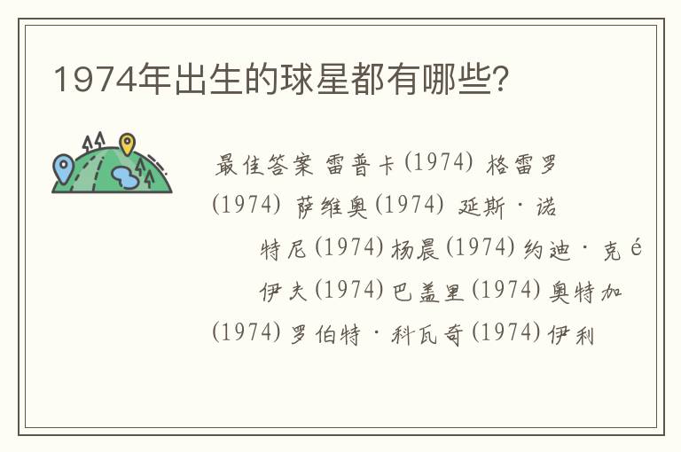 1974年出生的球星都有哪些?