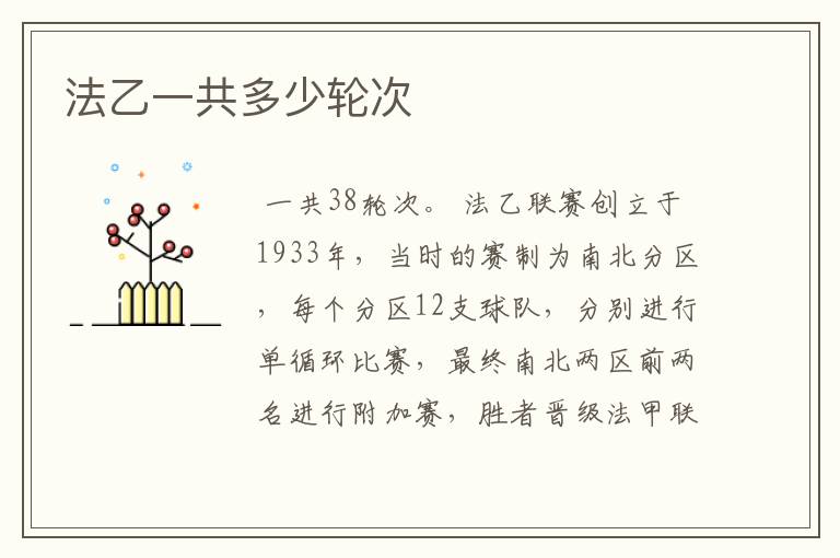 法乙一共多少轮次