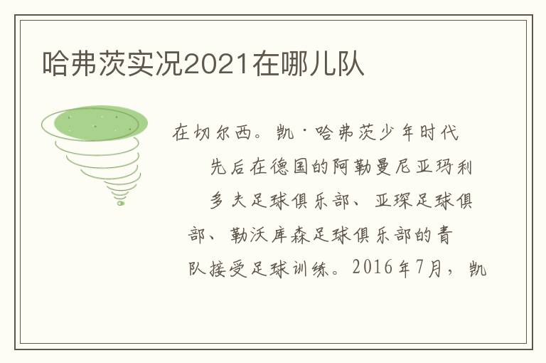 哈弗茨实况2021在哪儿队